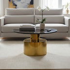 Black Marble Round Coffee Table