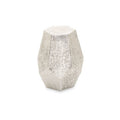 Silver Finish Drum Style Side Table