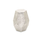 Silver Finish Drum Style Side Table