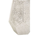 Silver Finish Drum Style Side Table