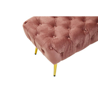 Dusty Pink Velvet Bench