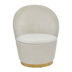 Cream Velvet Gold Base Chair