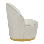 Cream Velvet Gold Base Chair