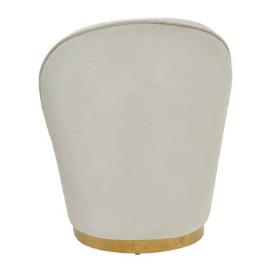 Cream Velvet Gold Base Chair
