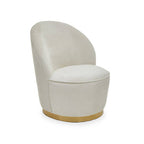 Cream Velvet Gold Base Chair