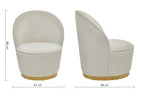 Cream Velvet Gold Base Chair