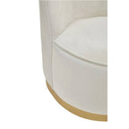 Cream Velvet Gold Base Chair