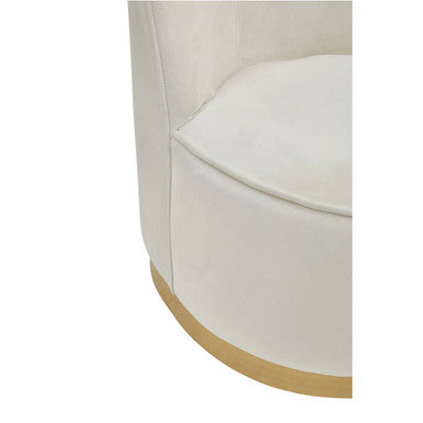 Cream Velvet Gold Base Chair