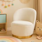 Cream Velvet Gold Base Chair