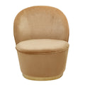 Gold Beige Velvet Chair with Gold Base