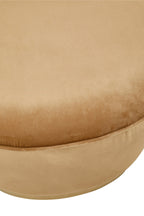 Gold Beige Velvet Chair with Gold Base