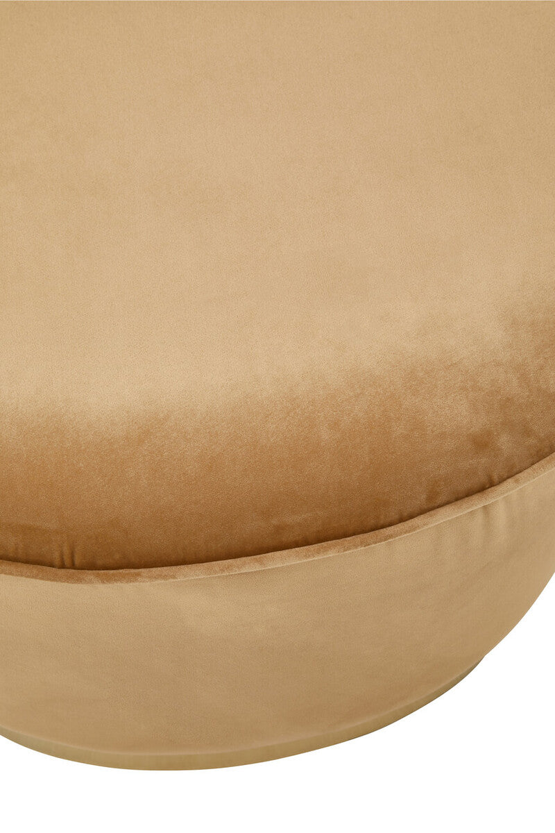 Gold Beige Velvet Chair with Gold Base