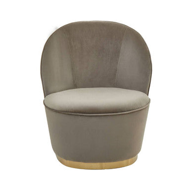 Mink Velvet Gold Base Chair