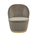 Mink Velvet Gold Base Chair
