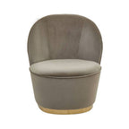 Mink Velvet Gold Base Chair