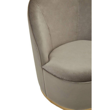 Mink Velvet Gold Base Chair