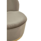 Mink Velvet Gold Base Chair