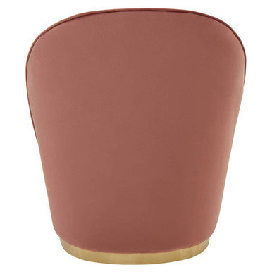 Dusty Pink Velvet Gold Base Chair