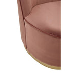 Dusty Pink Velvet Gold Base Chair
