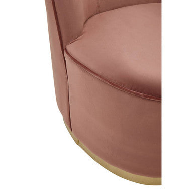 Dusty Pink Velvet Gold Base Chair