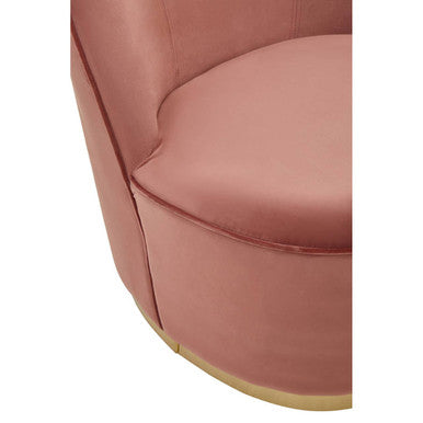Dusty Pink Velvet Gold Base Chair