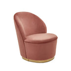 Dusty Pink Velvet Gold Base Chair