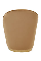 Beige Velvet Chair with Gold Finish Base