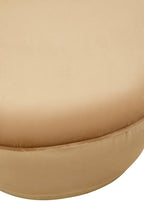 Beige Velvet Chair with Gold Finish Base