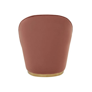 Dusty Pink Velvet Chair with Gold Finish Base