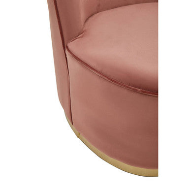 Dusty Pink Velvet Chair with Gold Finish Base