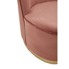 Dusty Pink Velvet Chair with Gold Finish Base