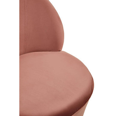 Dusty Pink Velvet Chair with Gold Finish Base