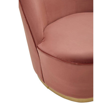 Dusty Pink Velvet Chair with Gold Finish Base