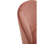 Dusty Pink Velvet Chair with Gold Finish Base