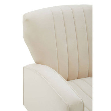 Natural Velvet Armchair