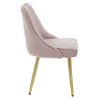 Dusky Pink Velvet Chair with Gold Legs