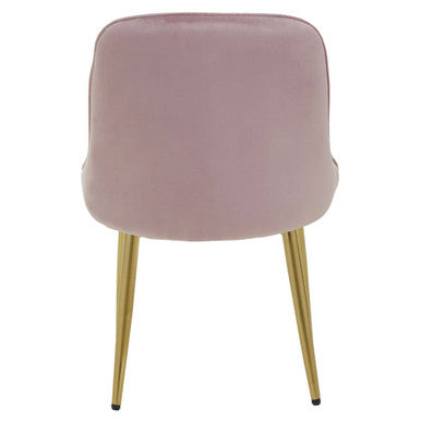 Dusky Pink Velvet Chair with Gold Legs