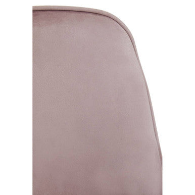 Dusky Pink Velvet Chair with Gold Legs