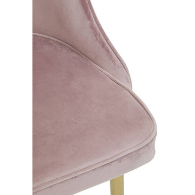 Dusky Pink Velvet Chair with Gold Legs
