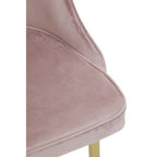 Dusky Pink Velvet Chair with Gold Legs