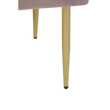 Dusky Pink Velvet Chair with Gold Legs