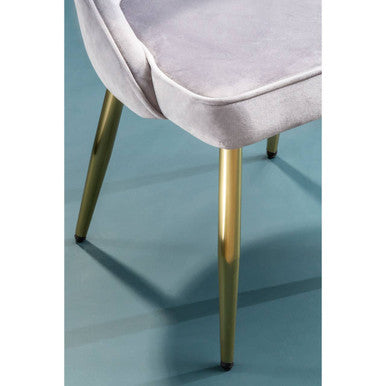 Grey Dining Chair with Curved Back