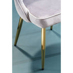 Grey Dining Chair with Curved Back