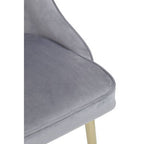 Grey Dining Chair with Curved Back