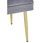 Grey Dining Chair with Curved Back