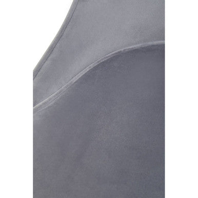 Grey Dining Chair with Curved Back