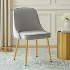 Grey Dining Chair with Curved Back