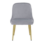 Grey Dining Chair with Curved Back