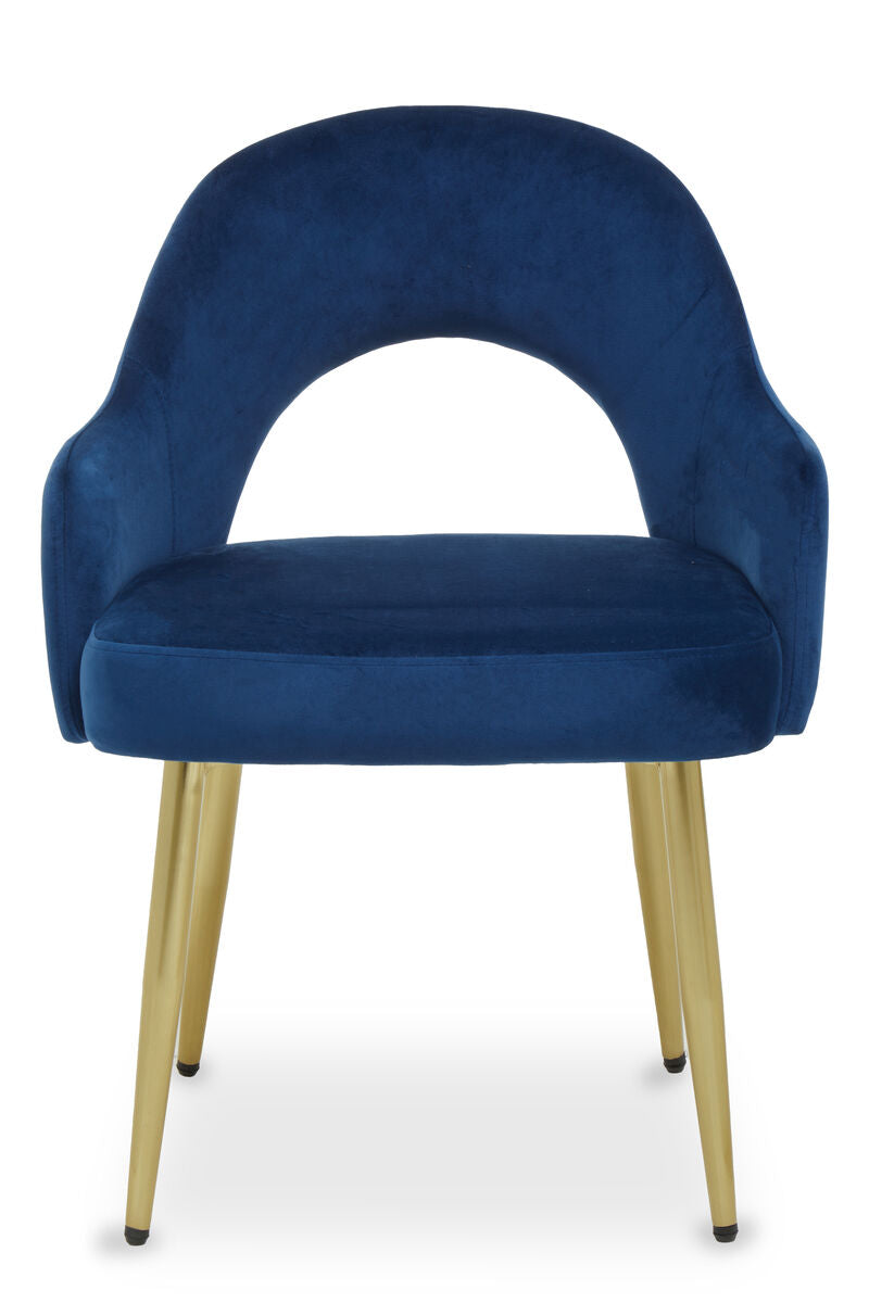 Midnight Blue Velvet Dining Chair