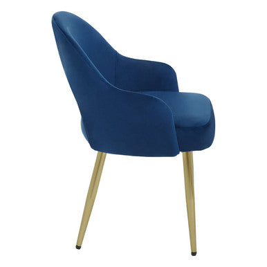 Midnight Blue Velvet Dining Chair